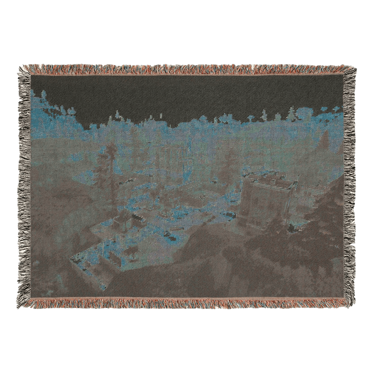 Tilted Towers Woven Blanket