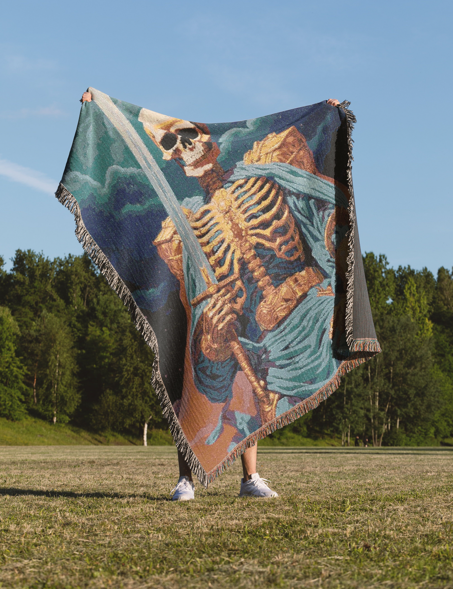 Sir Skelly Woven Blanket